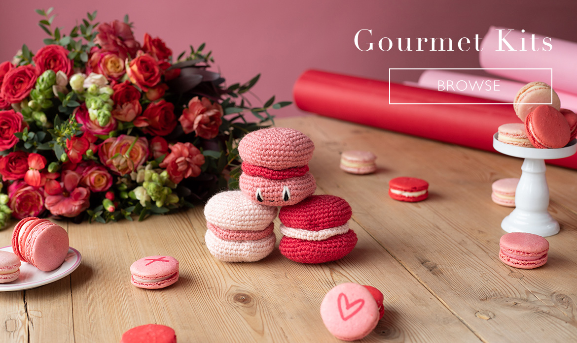 Gourmet crochet macaron kits patterns toft